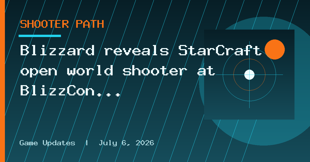 Blizzard reveals StarCraft open world shooter at BlizzCon 2026