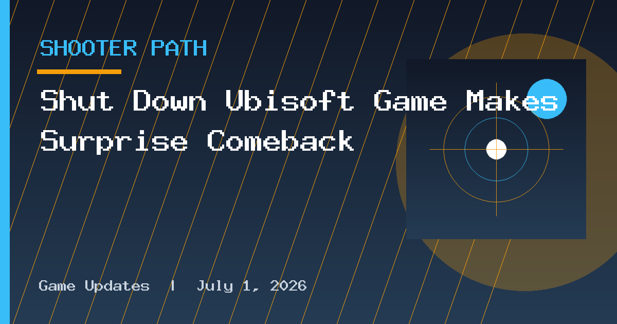 Shut Down Ubisoft Game Makes Surprise Comeback