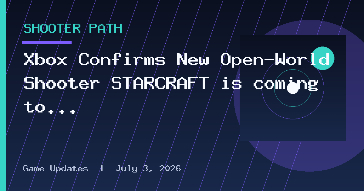 Xbox Confirms New Open-World Shooter STARCRAFT is coming to Xbox Consoles
